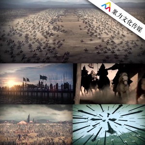 古代战争战场战斗作战出征战乱群雄争霸两军对垒场景视频素材