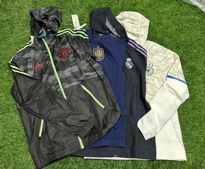 Adidas曼联皇马西班牙阿根廷拜仁德国足球运动夹克休闲外套出场服