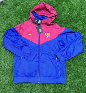 Nike 巴塞罗那 巴萨 大童儿童青少年足球连帽出场外套风雨衣夹克