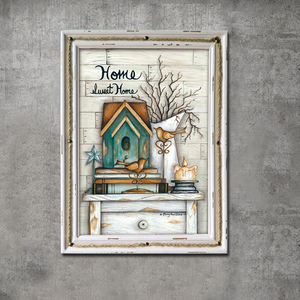 复古装饰画酒吧咖啡厅餐厅实木相框画美式乡村田园挂画做旧有框画