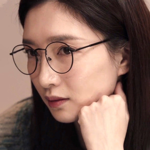 扫黑风暴江疏影同款近视眼镜框架女潮可配有度数超轻复古黑框圆框