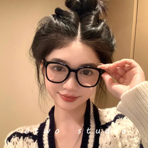 黑框眼镜近视女复古素颜神器网红韩系男大脸显瘦方框防蓝光眼镜框