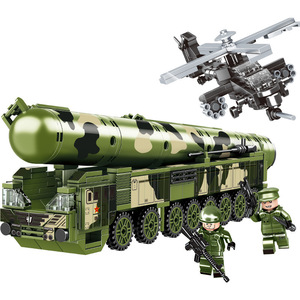 乐高积木军事坦克东风21d追踪导弹车发射器模型拼装益智玩具男孩