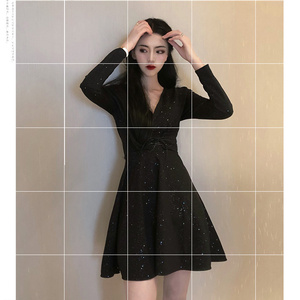 贵伊族女装旗舰店伊莲娜冬季巴黎冬天正品名歌连衣裙专柜2020加绒