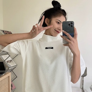 港风炸街潮牌短袖t恤女宽松韩版ins潮原宿风情侣装超火半袖上衣服