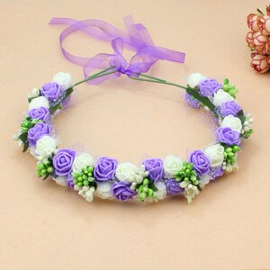 跳舞头上戴的花环头饰舞蹈表演仿真花环旅游踏青摄影手工多色套装