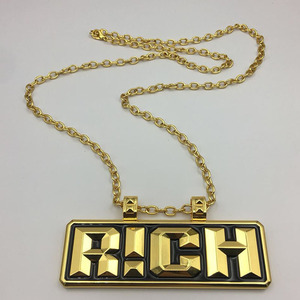 2019中国新说唱同款项链rich晋级hiphop嘻哈饰品男女大金链子项链