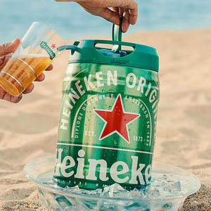 原装进口heineken荷兰喜力铁金刚5l桶装扎啤鲜啤精酿海尼根生啤酒