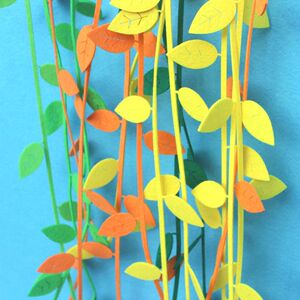 藤条 花藤 藤蔓幼儿园环境布置 挂条树叶吊条不织布吊饰连接吊藤