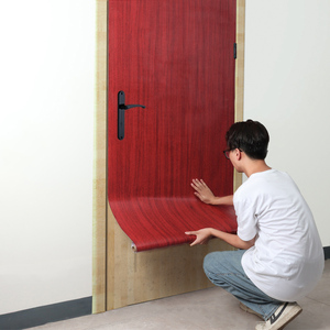 606人付款天猫门贴纸木门翻新自粘门皮老旧木门改造全包整张贴门纸门