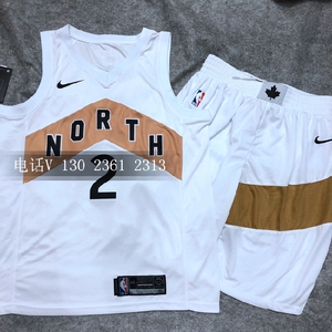 耐克nba猛龙队莱昂纳德球衣套装2号篮球裤城市版短裤科怀伦纳德
