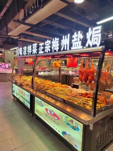 北京烤鸭熟食卤凉菜烧鹅丸子鲜牛羊肉保鲜展示冷藏保鲜柜促销车