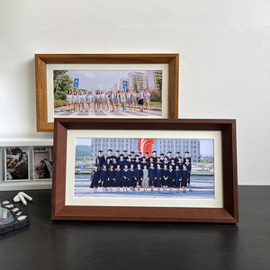 毕业照相框定制集体照摆台长方形合影大尺寸横版纪念照片框高级感