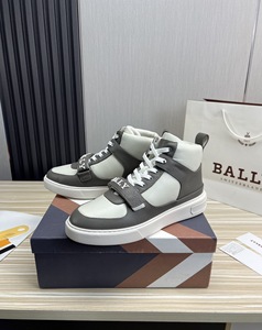 欧洲代购BALLY 巴利24SS新款时尚百搭男士真皮拼色高帮休闲运动鞋