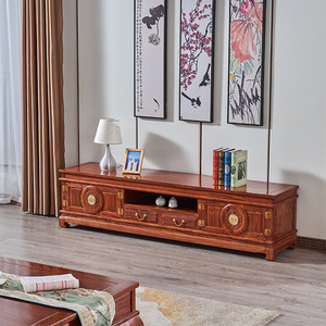 红木刺猬紫檀电视柜新中式花梨木组合墙柜客厅柜实木家具