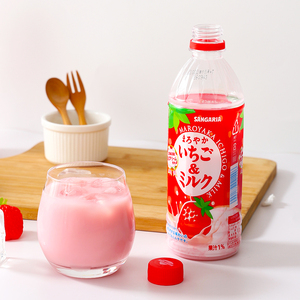 日本进口三佳利草莓牛奶味饮料儿童营养早餐奶牛乳含果汁风味饮品
