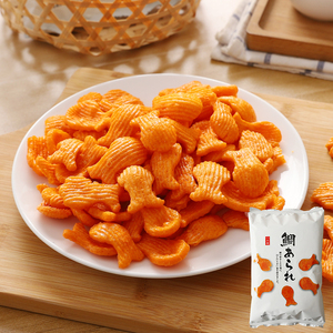 日本进口哈露雅蜜糖味鲷鱼造型脆片膨化食品酥脆零食小吃休闲食品