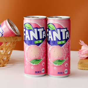 日本进口桃子水 fanta芬达水蜜桃味汽泡水网红高颜值碳酸果汁饮料