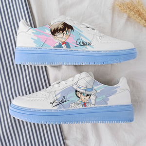 回力ow名侦探柯南联名空军一号男鞋冬季保暖樱花休闲限量动漫板鞋