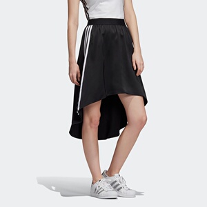 adidas阿迪达斯三叶草女装秋季休闲百搭不规则运动裙半身裙ec1881