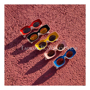 BGWG eyewear 2019春夏新款欧美时尚太阳眼镜粗框彩色板材墨镜粉