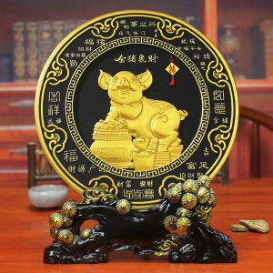 金猪摆件招财风水十二生肖猪家居工艺品猪年吉祥物客厅酒柜装饰品