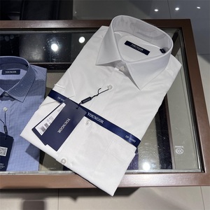 衣绅正气品牌馆淘宝雅戈尔短袖衬衫男【宾霸面料】2021夏白色免烫dp