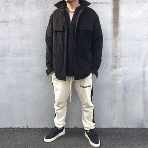 非通货fear of god fog 6th第六季主线鹿麂皮绒衬衫夹棉夹克外套
