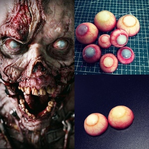 僵尸眼珠丧尸眼睛行尸走肉同款血丝胸针小众个性男女发夹项链机壳