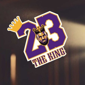 原创nba湖人队总冠军詹姆斯23james篮球明星king球迷定制汽车贴纸