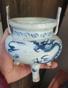 元青花龙纹香炉