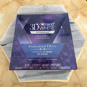 美版佳洁士美白牙贴20对/40片crest 3d white加强版去黄牙渍强效