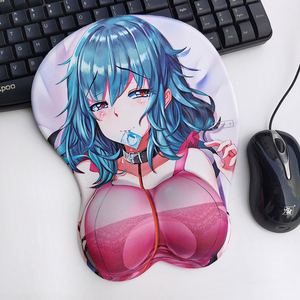 鼠标垫护腕手托硅胶胸动漫超大美女二次元舒适个性创意性感滑鼠垫