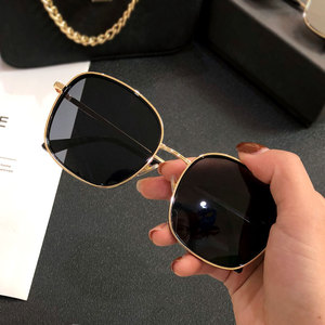 黑色圆形墨镜女ins街拍网红款大框圆脸显瘦韩版潮复古太阳眼镜男