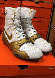 香港代购全新正品nike耐克hyperko帕奎奥训练拳击鞋格斗鞋白金色