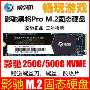 影驰M.2黑将PRO 250G 500G 1T 固态硬盘 星曜 X4 NVME4.0高速硬盘