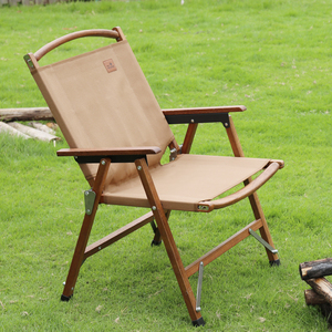 kermit家用露营折叠椅实木折叠椅子休闲沙滩椅便携克米特户外轻便
