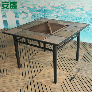 安盛户外多功能烧烤工具烤炉火盆烧烤盆木炭取暖炉木炭桌大烧烤桌