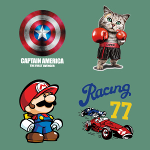 卡通拳击猫复联潮牌烫画a级过粉柯式烫画热转印衣服辅料胶