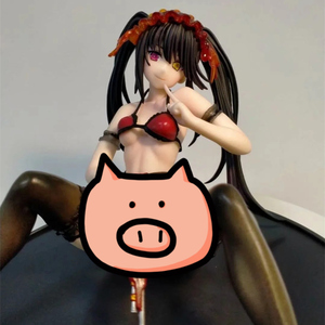 国产 坐地姿狂三手办 动漫少女 美女手办机箱车载模型摆件可拆衣