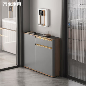 厨房超薄20公分窄型餐边柜现代简约客厅墙边储物收纳岩板窄柜15cm