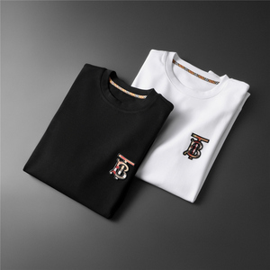 2021春季男装大牌tb家巴宝莉男士卫衣套头b家修身纯棉打底衫男潮