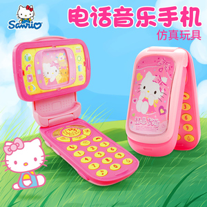 凯蒂猫旋转视像电话Hellokitty仿真手机儿童女孩玩具音乐模型礼物