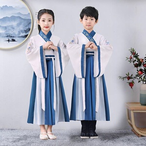 三月三儿童汉服幼儿园小学汉服演出汉族服装儿童小学生国学服新款