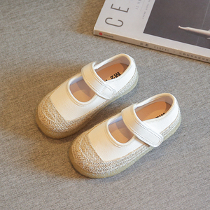 儿童帆布鞋2022夏季新款韩版简约休闲软底宝宝幼儿园室内鞋女童鞋