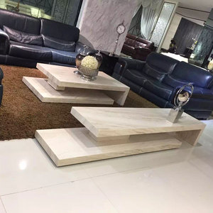 进口天然白洞石电视柜大理石可伸缩简约现代客厅高档地柜影视柜