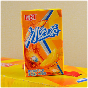 鹭芳冰红茶味饮料办公室夏季冷饮纸盒柠檬茶味饮品248ml*24盒整箱