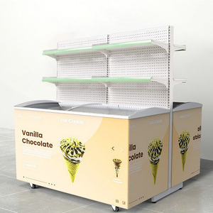 冰柜上方货架超市