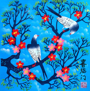 喜鹊农民画