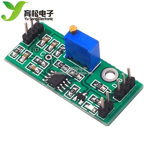 LM393电压比较器模块可调精密信号波形整形高电平双路输出LED指示